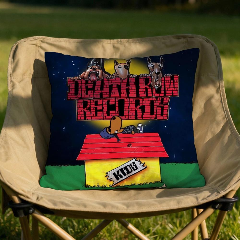 DDeath Row Records Cushion Cover Soft Reversible Durable Pillow Cover MultiScene Use for Home Car Daily Comfort