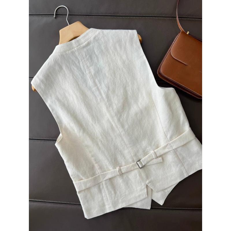 Fashion Set Women Elegant Sleeveless Vest Wide Leg Pants Summer Office Ladies Two Piece Sets