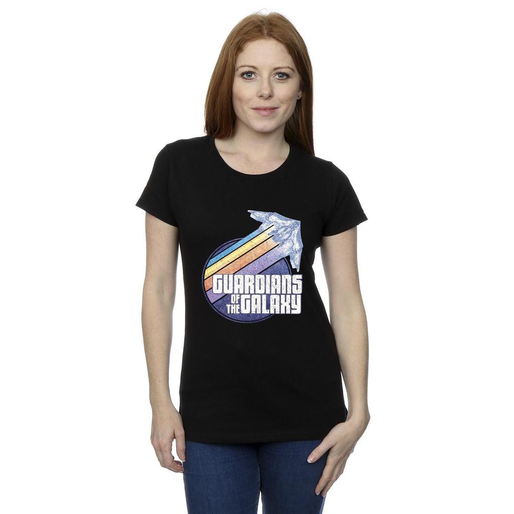 Guardians Of The Galaxy Womens/Ladies Badge Rocket Cotton T-Shirt