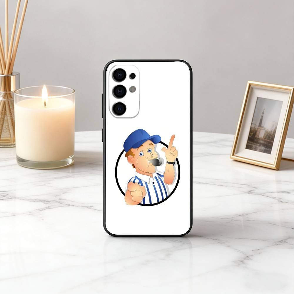 

Cartoon football referee whistle Phone Case For Samsung S25,S24,S21,S22,S23,S30,Ultra,S20,Plus,Fe,Soft Silicone Black Cover Samsung S225G