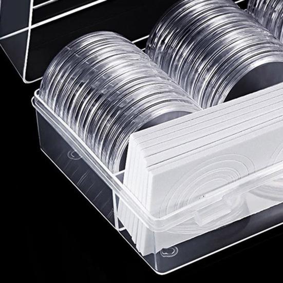 46mm Coin Protective Case Capsules Organizer Storage Box with Adjustable Pad