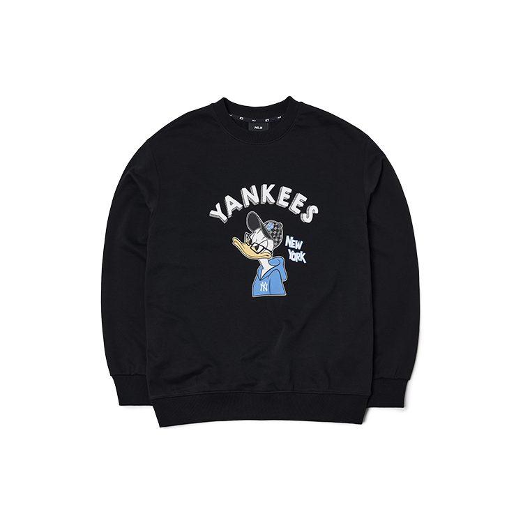 MLB X Disney Mlb X Disney Collaboration Sweatshirts Unisex Black Crew Neck Moderate Other 3AMTD1014-50BKS