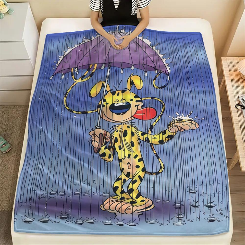 Marsupilami Flannel Blanket, High Quality Comfortable for All Seasons, Home Decor, Warmth and Comfort