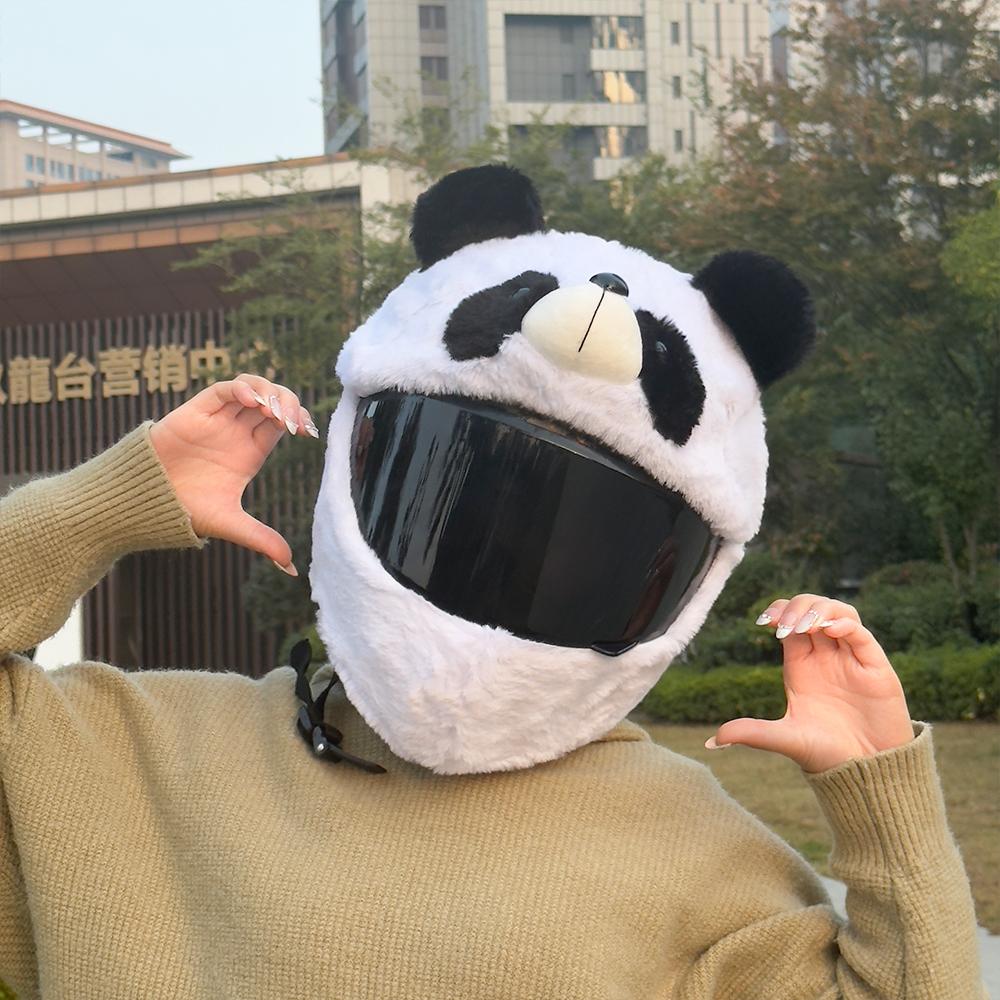 Motorcycle Full Helmet Cover Cartoon Plush Animal Helmet Cover Fabric Protection Funny Helmet Cover Motorcycle AccessoriesSpeed Sensors 6