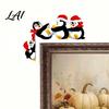 Rustic Door Frame Sign Christmas Topper Decoration Wooden Holiday Corner Sign Cute Funny Party Supplies Snowman Santa Claus Penguin Decor