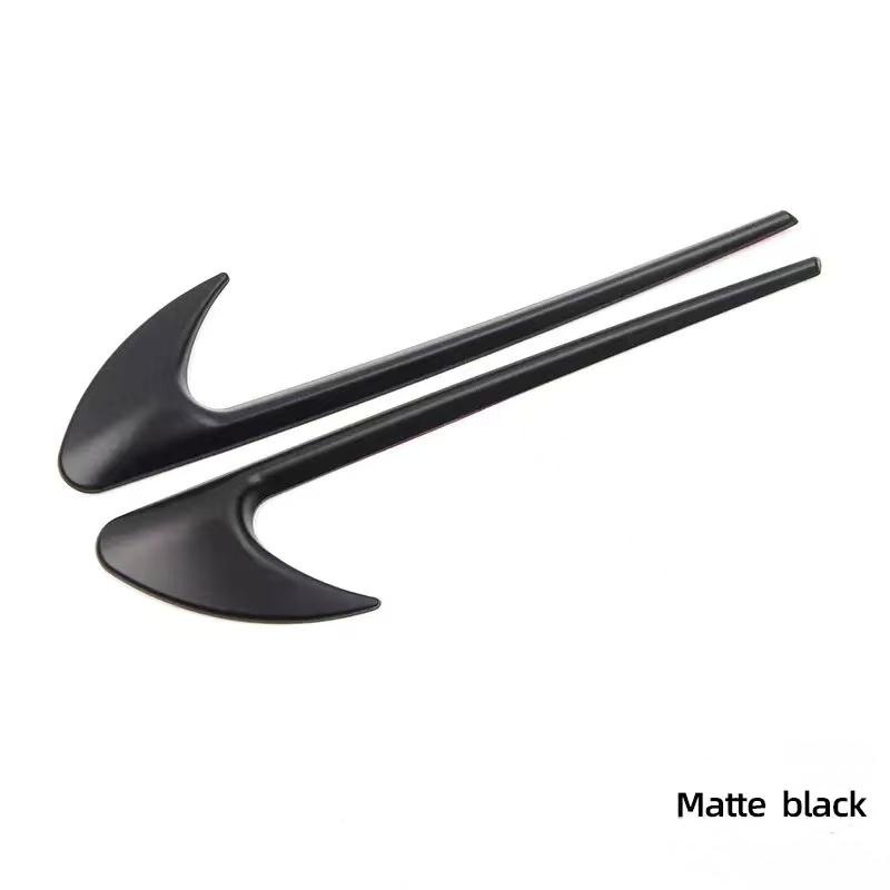 2pcs 3D ABS Vent Fender Trim Emblem Blade V8 BITURBO 4MATIC Logo Car Sticker Fender Badge For Mercedes Benz E300 E400 E53S E63S