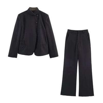 European and American French Women's Fashion Turtleneck Breasted Jewelry Suit Women 2237570 7149057