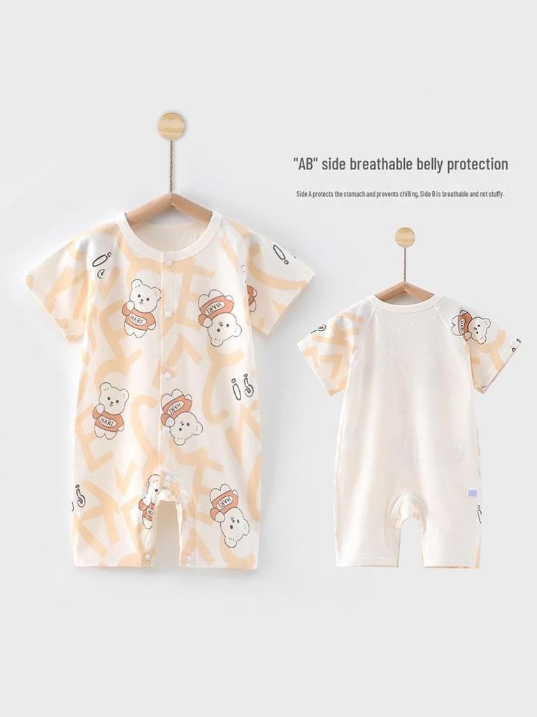 Unisex Short Sleeve Cotton Baby Bodysuit & Pajamas