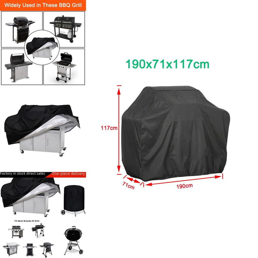 Durable Oxford Fabric Bbq Grill Cover Waterproof And Dustproof For Outdoor Gardens