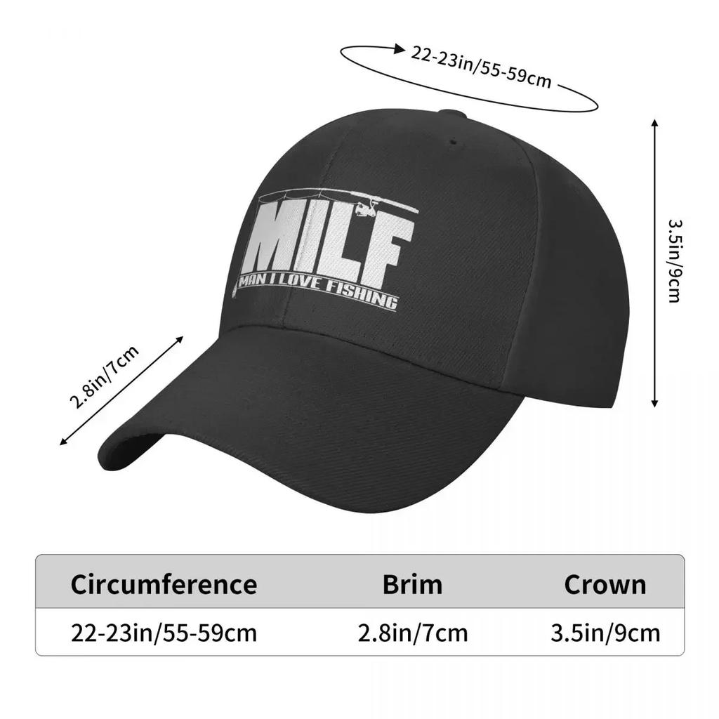 Classic Milf Man I Love Fishing Baseball Cap Men Women Adjustable Fisherman Fish Gift Dad Hat Sports Snapback Caps