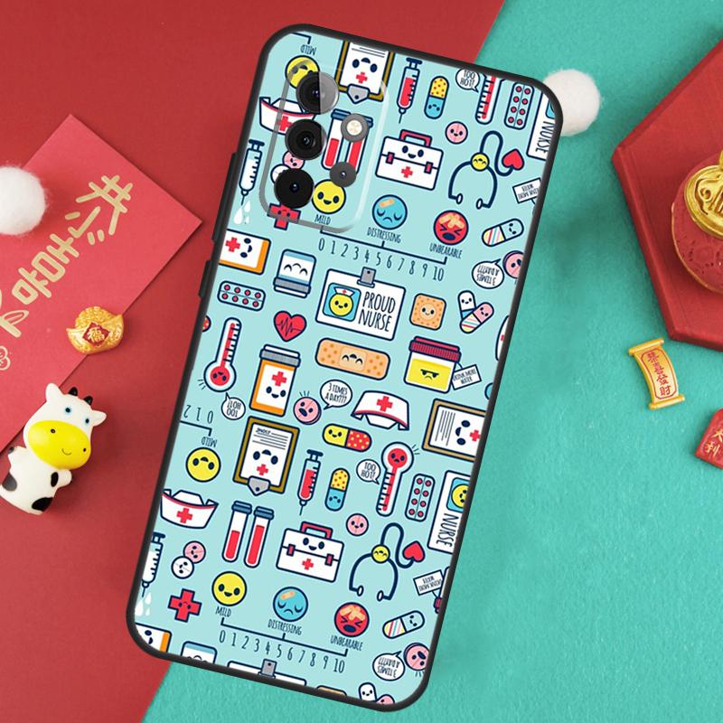 Cartoon Doctor Nurse Case For Samsung Galaxy A34 A54 A14 A15 A25 A35 A55 A53 A33 A13 A52 A32 A12 A51 A71 Cover