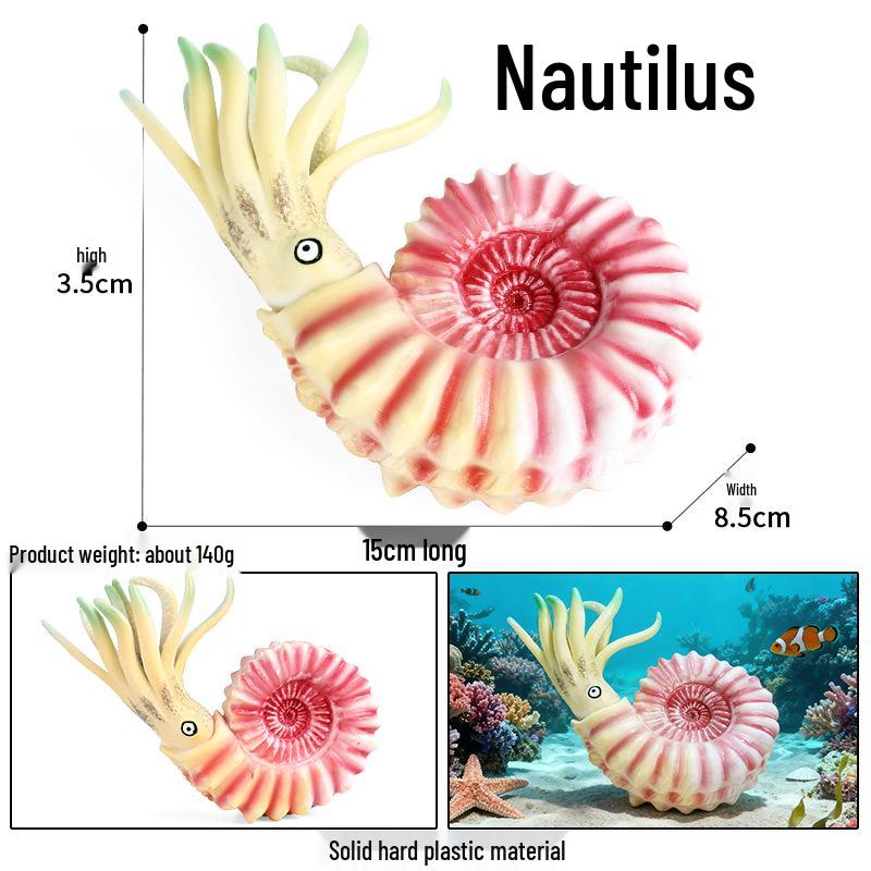 Ancient Marine Life Model: Trilobite, Eurypterid, Pikaia, Sea Scorpion, Nautilus Toy