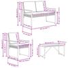 Garden Furniture Set 4 Pcs Beige and Cream White Poly Rattan