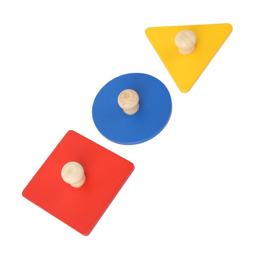 Multiple Shape Puzzle 3 Colors Wooden Lightweight Educational Puzzle Geometry Toy Baby Toy
