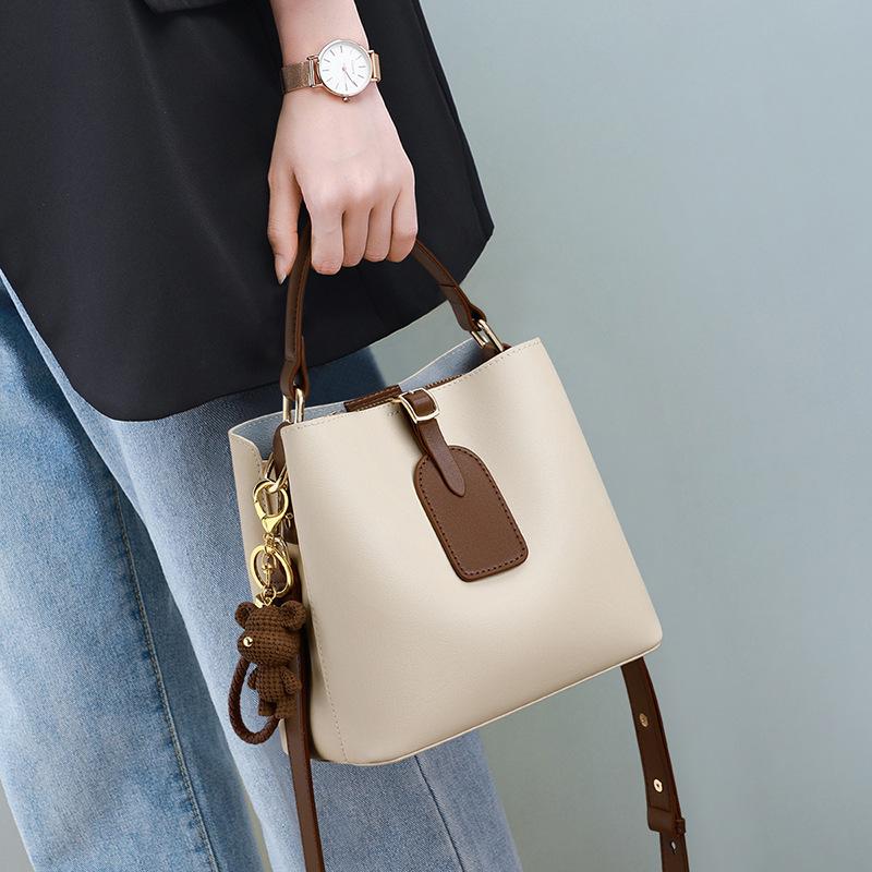 Bucket Bag for Women 2025 New Genuine Leather Women's Bag Autumn Winter Hot Sale Large Capacity Shoulder Handbag Crossbody Bag Tote Bag