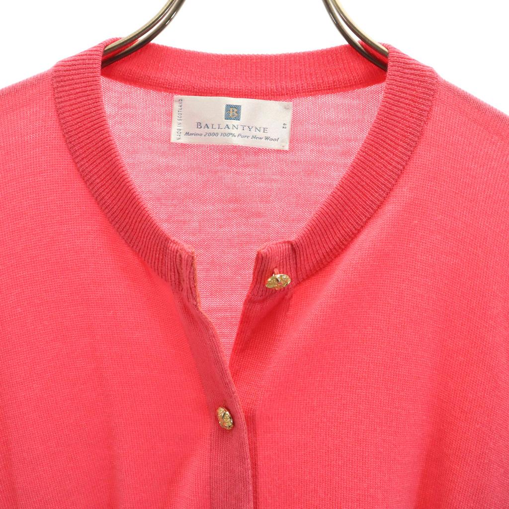 BALLANTYNE Wool 100% Knit Cardigan 42 Pink Women Used