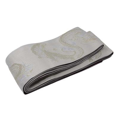 Stilvoller Kimono Iroha Quadratischer Obi mit Drachen- und Tigerdesign Herren (Weiß)