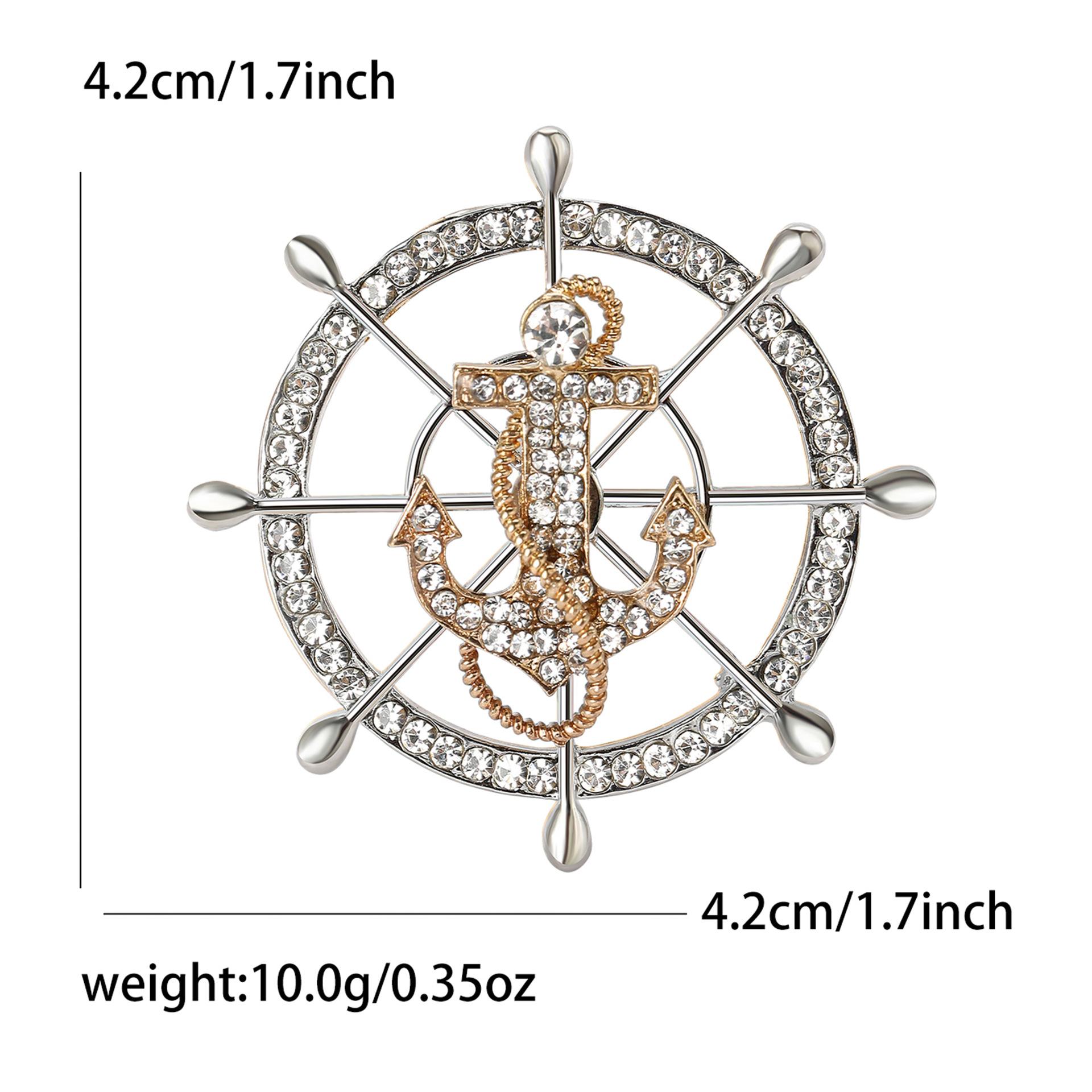

Креативная брошь в виде якоря из сплава в морском стиле, изысканная мужская брошь с украшением в виде булавки