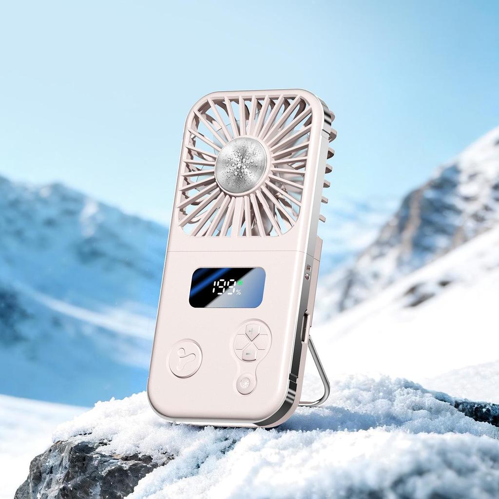 Multi-Functional Smart Fan: Foldable, High-Speed, Low-Noise, Long-Lasting Battery, Digital Display Handheld Fan.