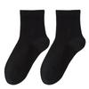 Kids' Cotton Mesh Breathable Mid-Calf Socks - Summer Thin, Sweat-Absorbing, Solid Color for Boys