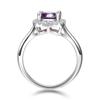 Trendy Purple Amethyst Ring 8MM Sparkling CopperBand High Quality Luxury Jewelry Wedding Engagement Rings for Women