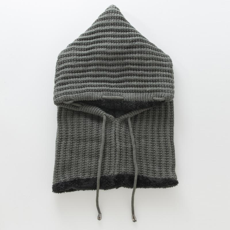 Warm Men's and Women's Headscarves Striped Fashionable One Piece Fleece and Thickened Cycling Earmuffs
