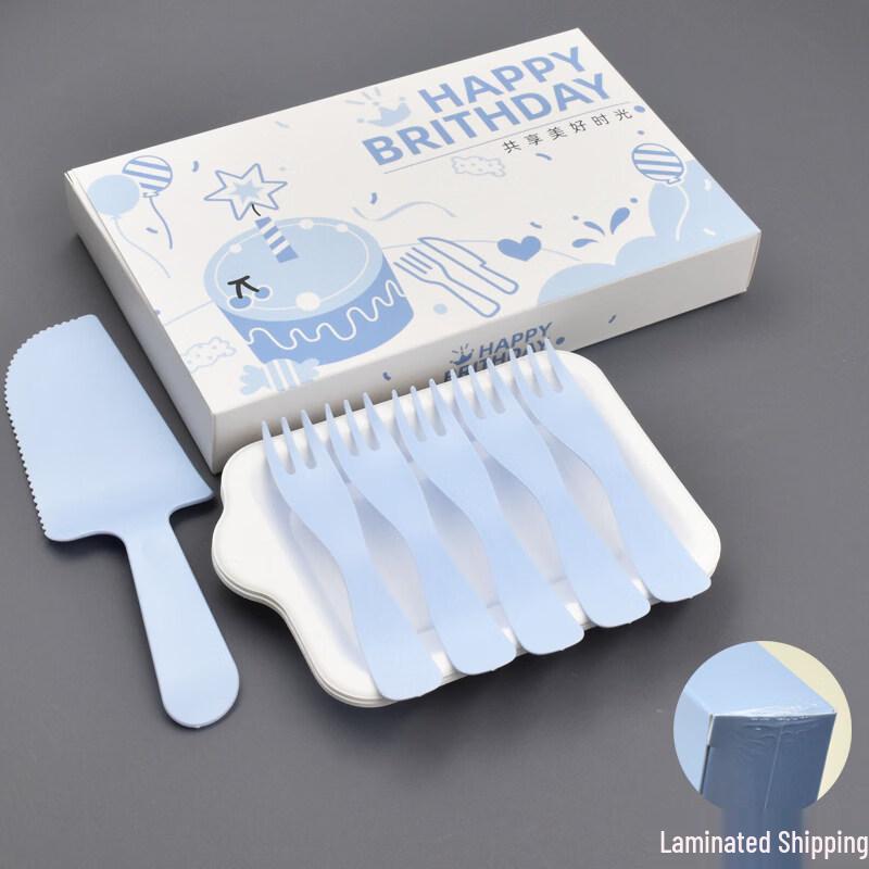 Disposable Pulp Cake Serving Set
