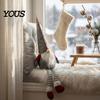 Festive Home Decor Plush Christmas Gnome Doll Decoration, Long Leg Soft Swedish Figurine, Holiday Stuffed Elf Dwarf Ornament for Tiered Tray Tabletop