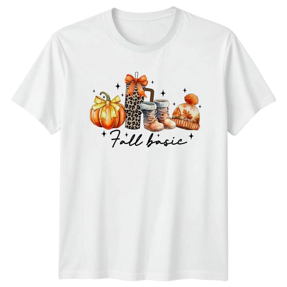 Fall Basic Unisexs TShirt Autumn Aesthetic Seasonal Thanksgiving S