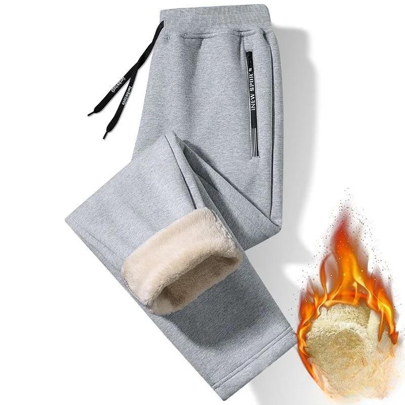 Autumn Winter Fashion Sports Plus Fleece Thick Warm Pants Men's Casual Loose Comfortable Large Size Pants 7XL