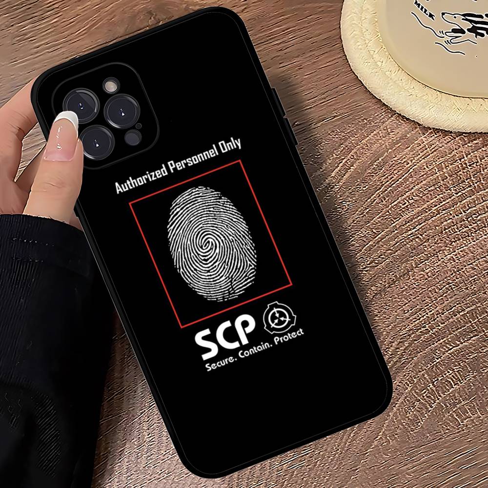 SCP Foundation Game Sci Fi Black Soft Phone Case For IPhone 16 15 14 13 11 12 17 Pro Max Mini Plus