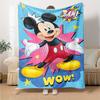 Mickey Mouse Action Pose Flannel Blanket Super Soft Warm Cozy Blanket For Sofa Bed Office Travel Allseason Home Decor Gift