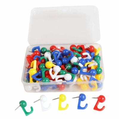 100Pcs DIY Colorful Push Pins Creative Reusable Thumb Tacks with Box Multifunctional Cork Board Pushpin School Stationery