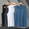 Men's Sleeveless Sports T-Shirt Breathable Quick Dry Fitness Tank Top O-Neck Summer Athletic Vest for Gym Basketball Running Exercise