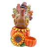Turkey Statue with Pumpkin Ceremory Tabletop Parties Decoration Ornament Anniversary Dining Room Table Centerpiece Candle Holder