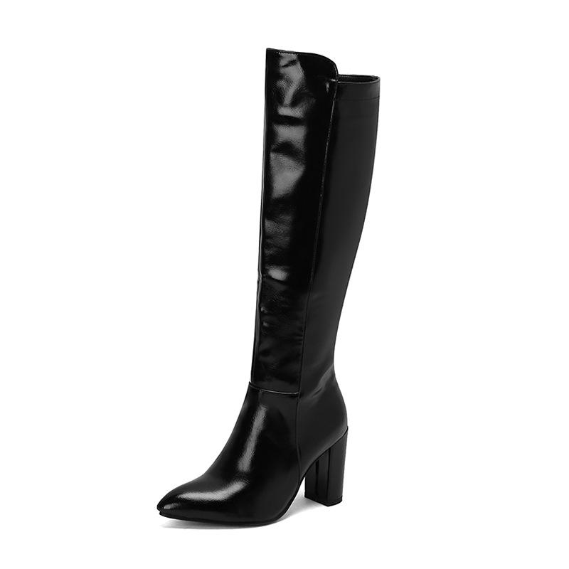 2025 Winter High Leg Knight Boots, Size 34-48, Chunky Heel, Women's Fashion Footwear.