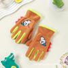 Add Fleece In Autumn and Winter Olympic Fleece Primary School Students Cycling Skin Friendly Outdoor Warm and Cold Proof Cute Gloves