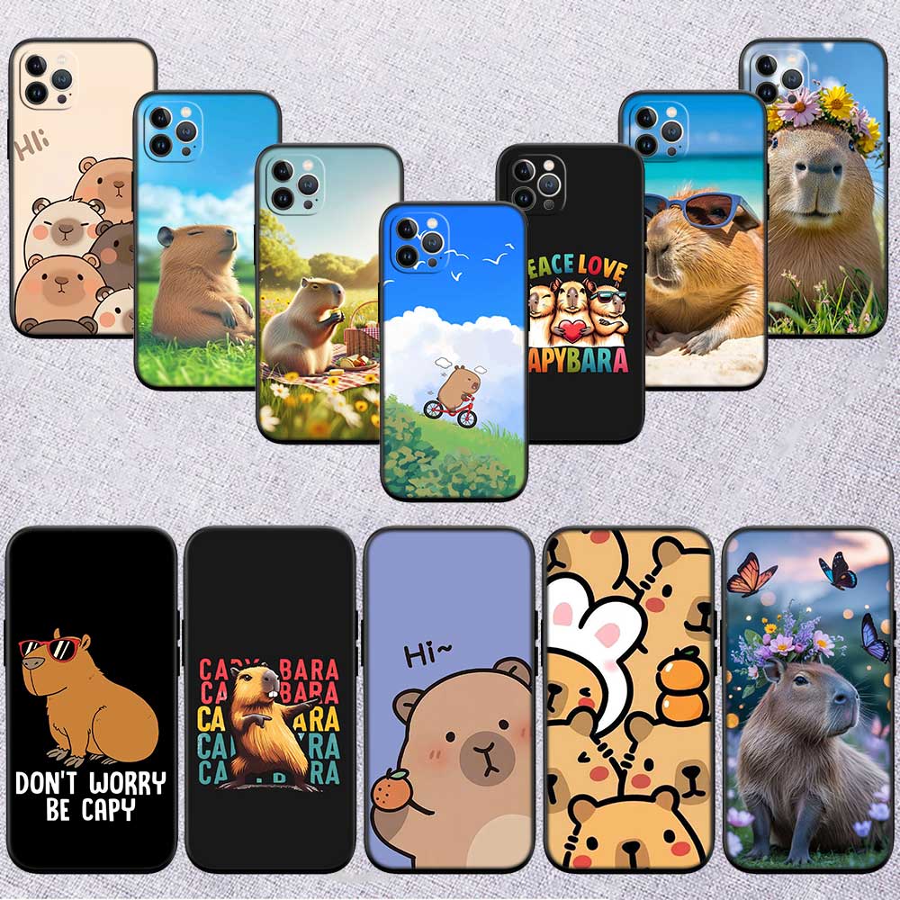 Cartoon  Capybara Art Case for Motorola Moto Edge 60 60s 70 G86 G56 G54 E14 G04S G45 G54 G64 S30 S50 X30 X40 X50 Ultra Pro Power