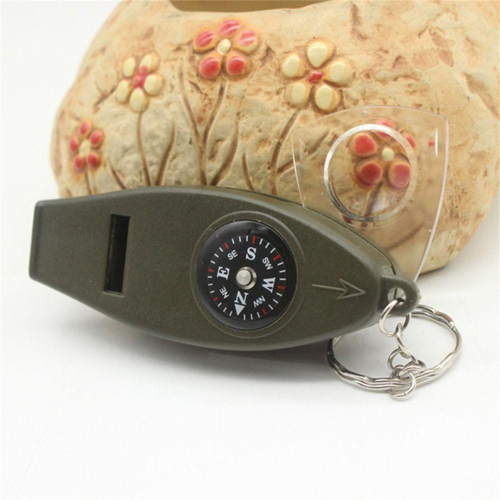 Compass Survival Whistle 4 in 1 Outdoor Whistle Portable Keychain Emergency Whistle  Outdoor Sports