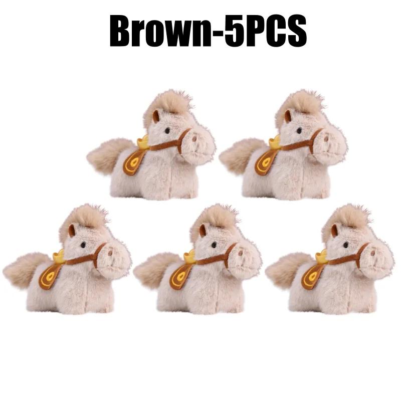 Year Of The Horse 2026 Plush Keychain Lucky Money Ingot Foal Doll Soft Stuffed Animal Toy For Kids New Year Gift Collectible