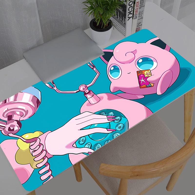 Mouse Pad XL Pokemon Pikachu Jigglypuff Lockedge Large Gaming Accessories Computer Gamer Keyboard Mouse Mat Desk Mousepad