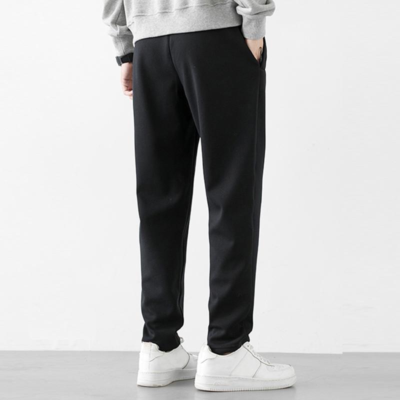 Li Ning Loose Fit Elastic Waist Knit Casual Pants Men Bottoms Black AYKSC39-1