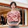 Short Sleeve Spice Girl Square Neck Rose French Retro Summer Short Sleeve Shirt Chiffon Shoulder Short Navel New
