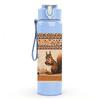 1PC Squirrel In Retro Frame Art Print 750ml Color Plastic Sports Water Bottle Leakproof Flip Straw Lid Suitable for Sports Office Home Use