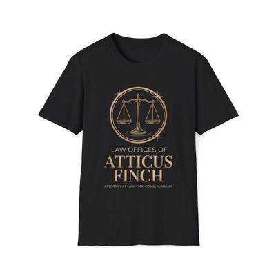 Atticus Finch Anwaltskanzlei T-Shirt | Wer die Nachtigall stört Unisex Softstyle Tee