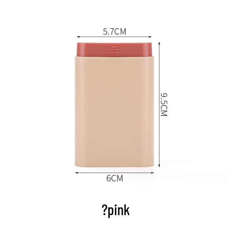 2325 Compact 7-Day Travel Pill Organizer Box розовый