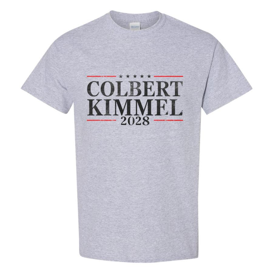Colbert Kimmel 2028 Funny Vintage Political Campaign T Shirt Election Humor Tee M