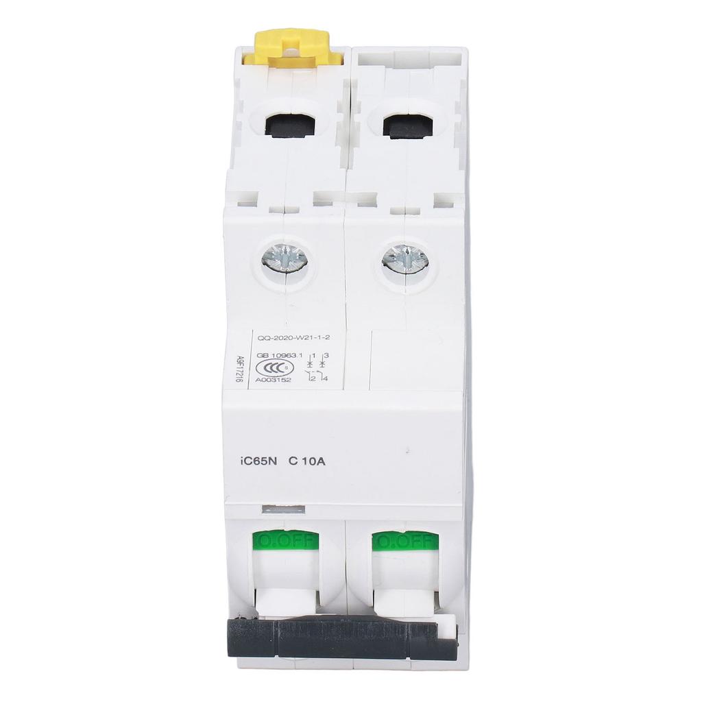 Miniatur-Leistungsschalter 2P Fehlerstrom-Isolator DIN-Schienenmontage 400V 10A IC65N C10A