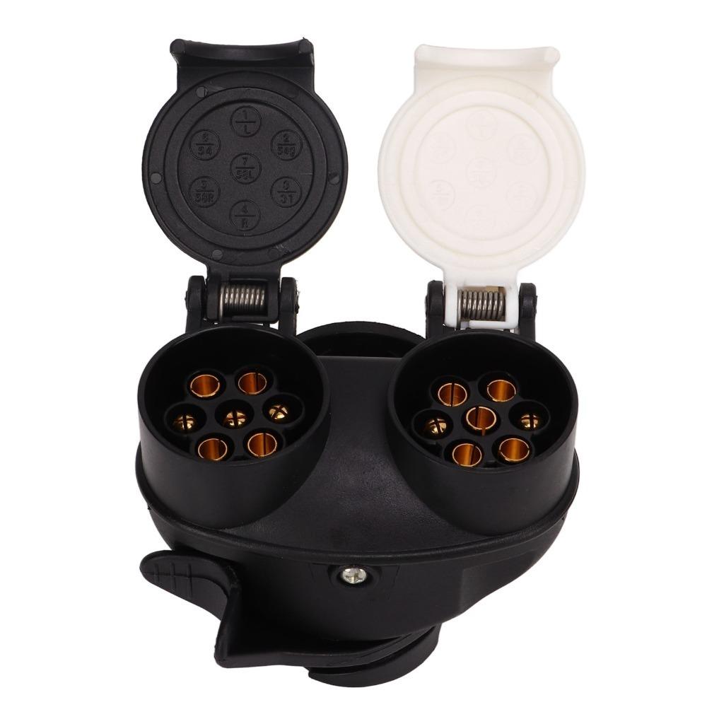 

Universal 13 Pin to 7 Pin Trailer Plug Adapter Dual Socket Dual Socket Plug Conversion Adapte Trailer Plugs
