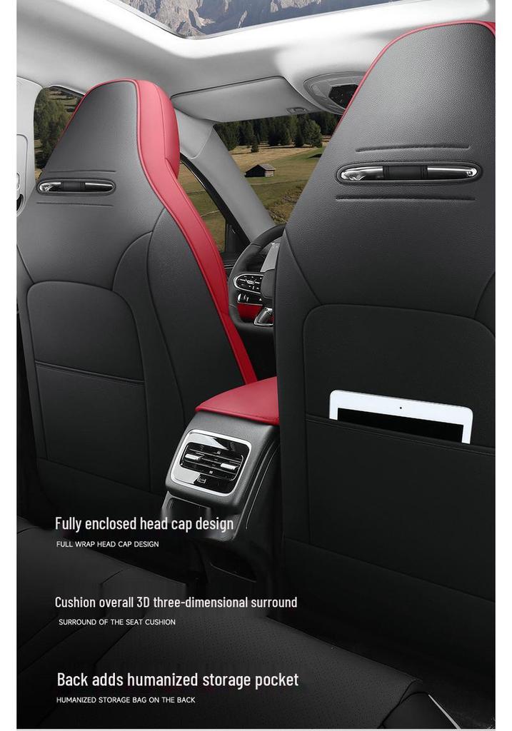 Breathable Perforated Leather Seat Cover for 2023-2026 Chery Tiggo 7 PLUS